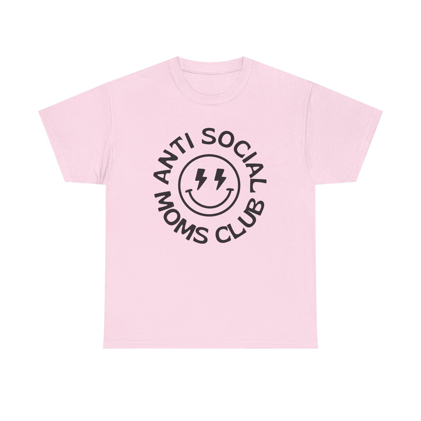 Antisocial Moms Club Funny Graphic T Shirt Unisex Heavy Cotton Tee