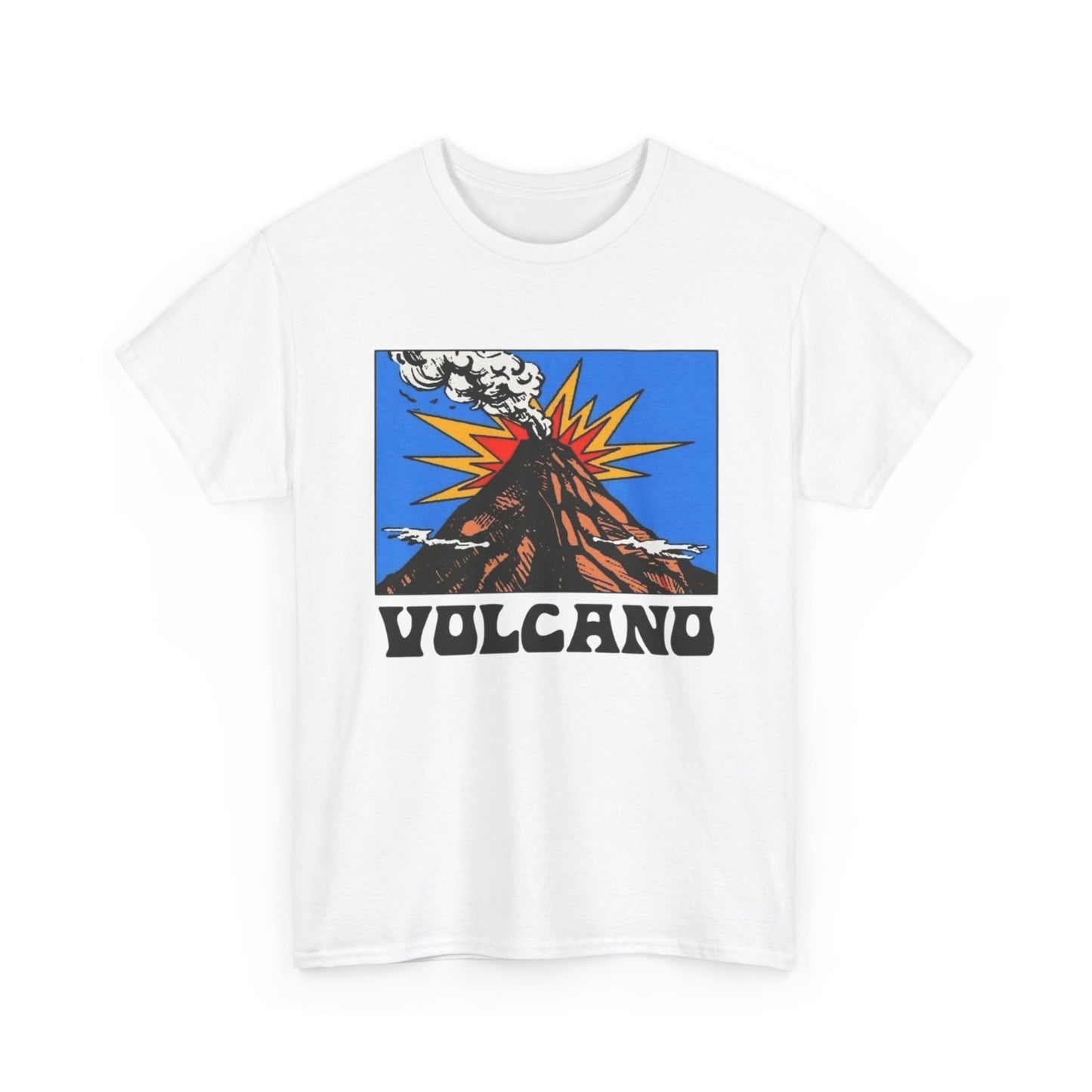 Volcano Graphic T Shirt ADULT NEW Unisex Heavy Cotton Tee