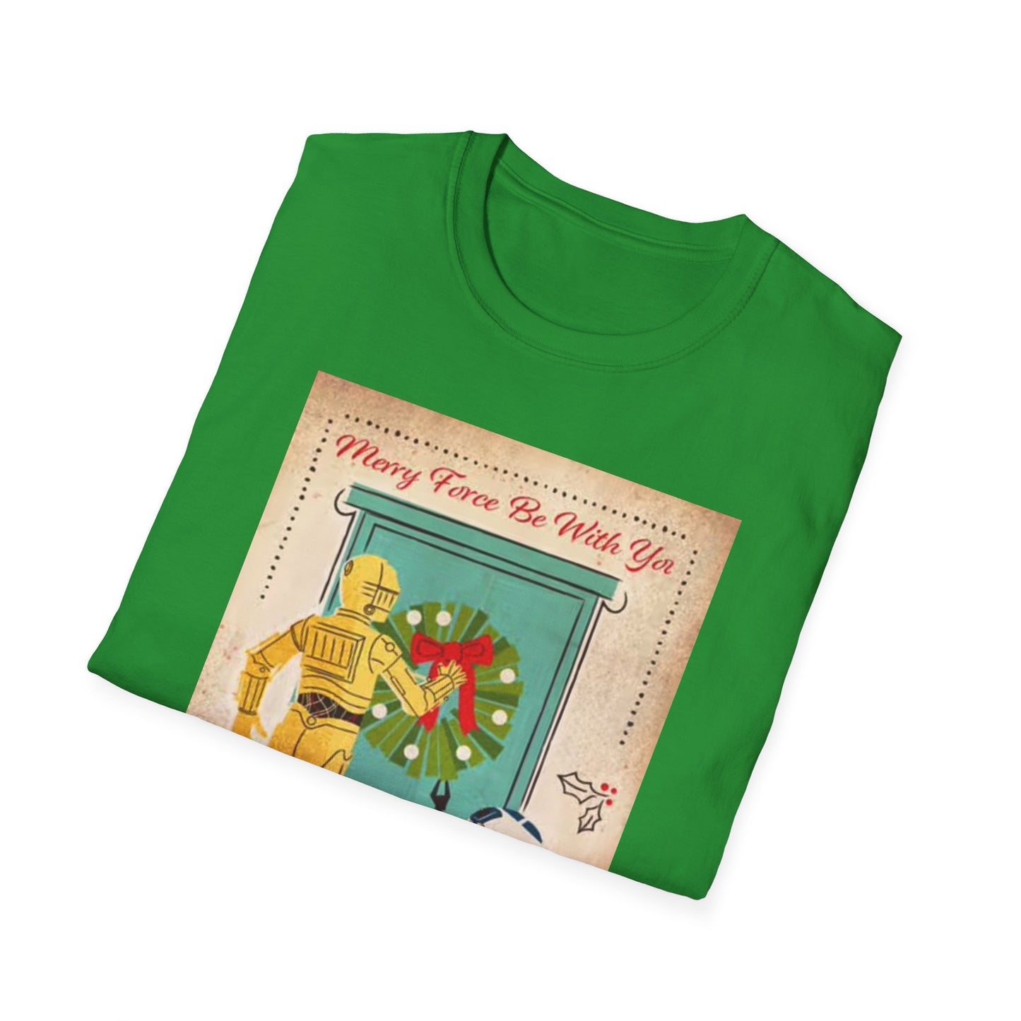 Merry Force Be With You Graphic T Shirt Vintage Star wars Christmas holidays