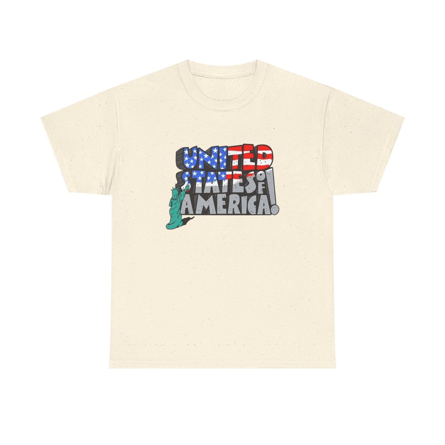 Statue Of Liberty USA Flag Graphic T Shirt Unisex NEW Heavy Cotton Tee