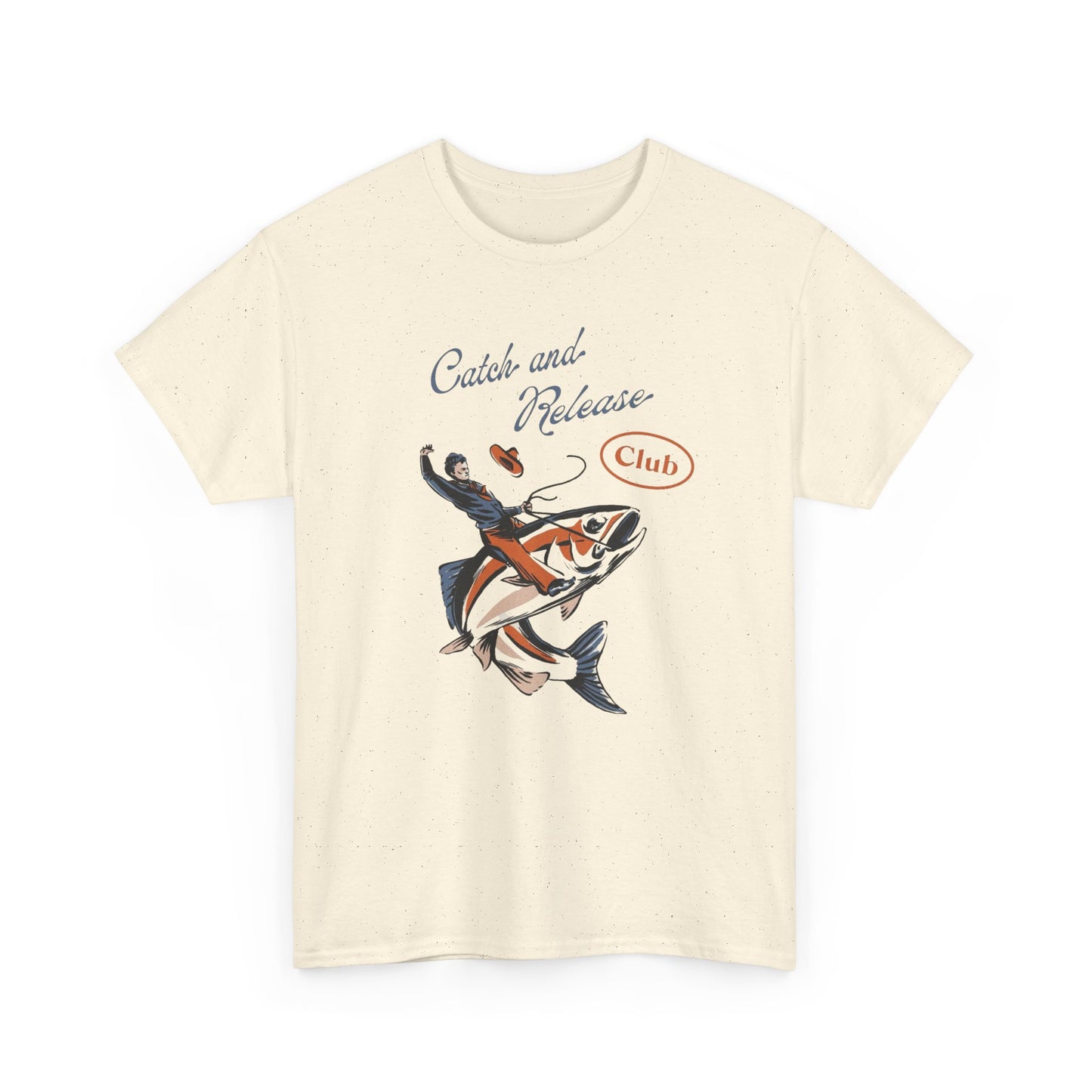 Catch And Release Fishing Club Graphic T Shirt Unisex Heavy Cotton Tee Gift New