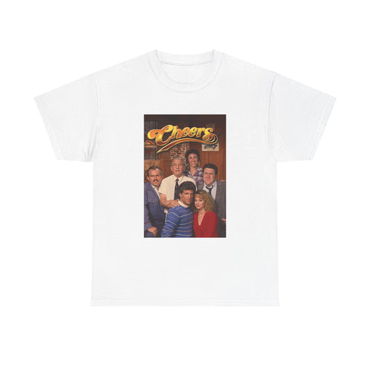 Cheers Tshirt Retro Tv Series Boston Bar Comedy Unisex Heavy Cotton Tee