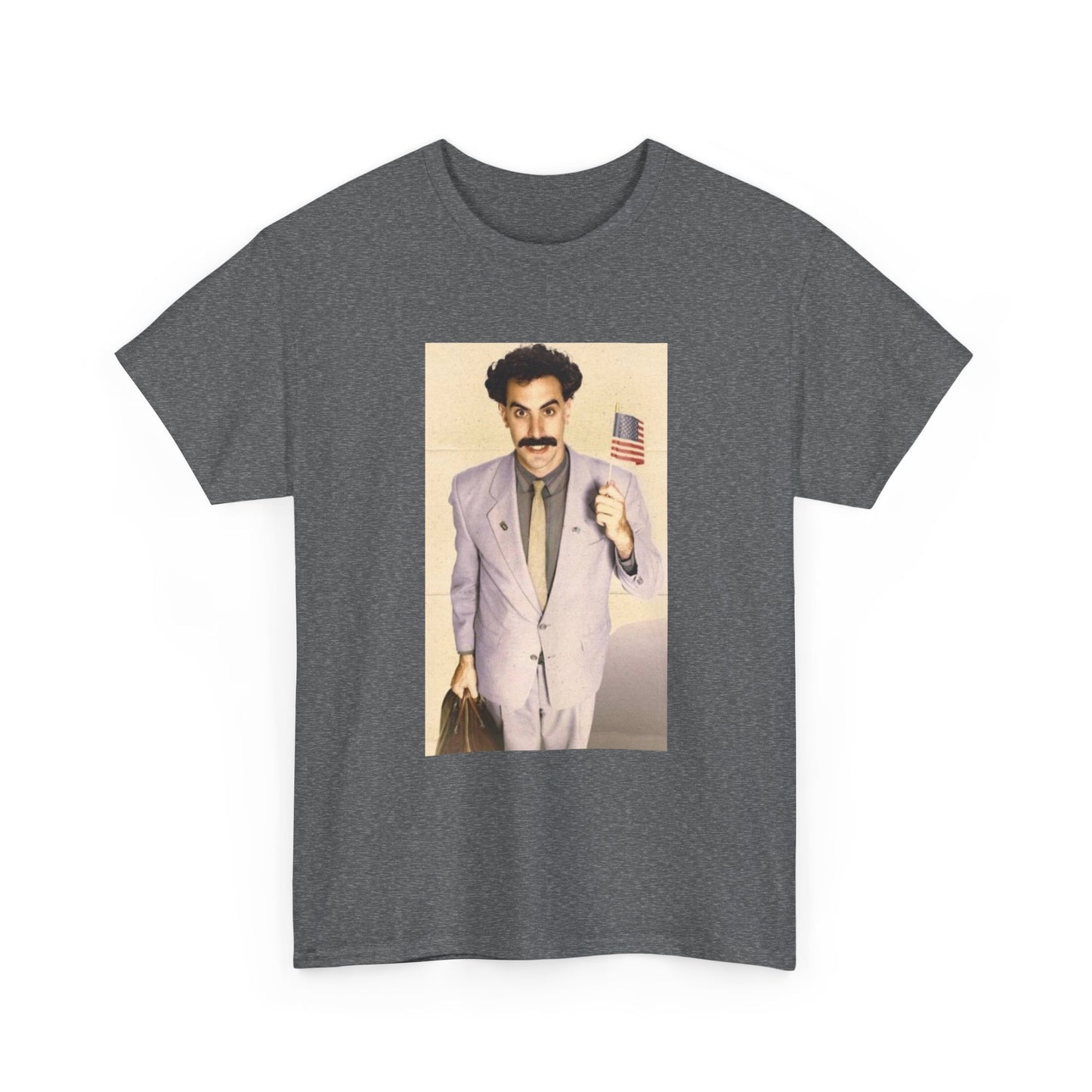 Borat Comes to America Tshirt Funny Comedy Movie Unisex Heavy Cotton Tee