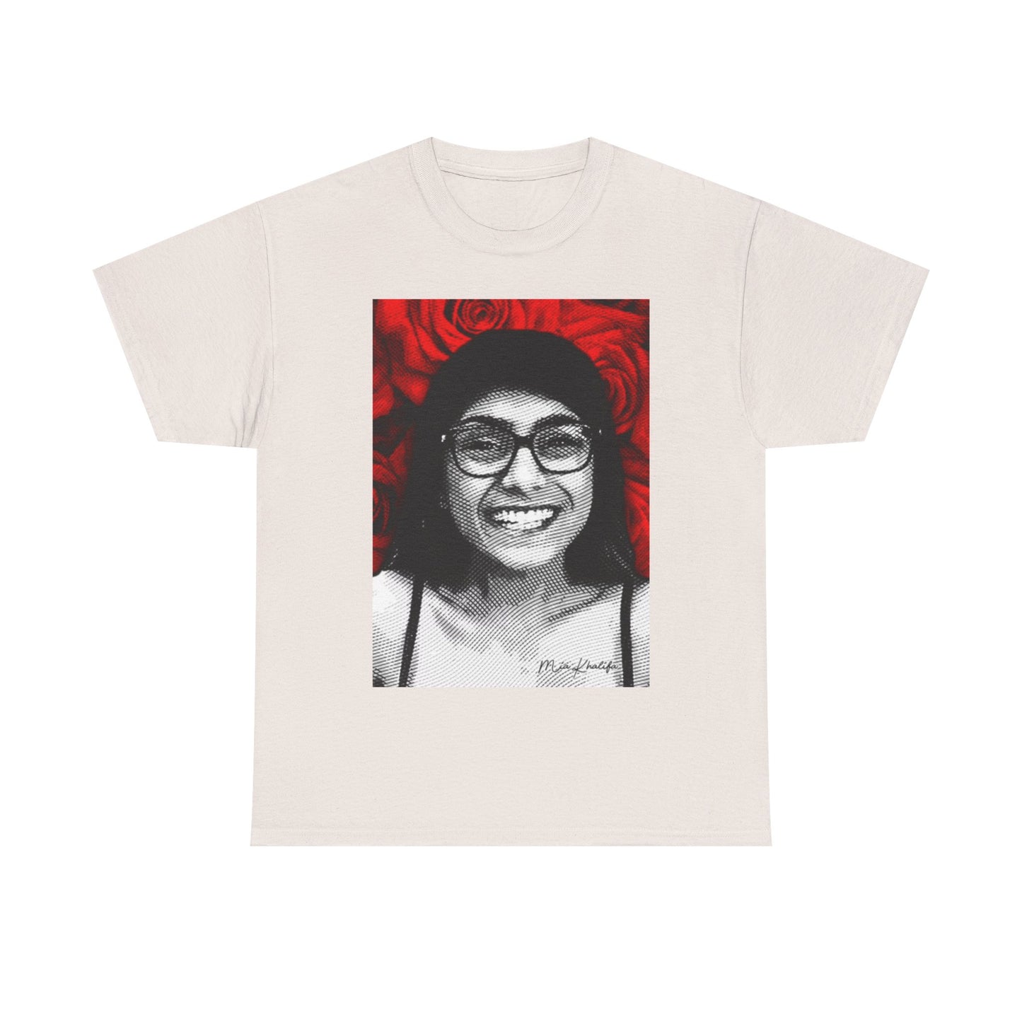 Mia Khalifa Shirt Funny Gift Roses Onlyfans Joke Unisex Heavy Cotton Tee
