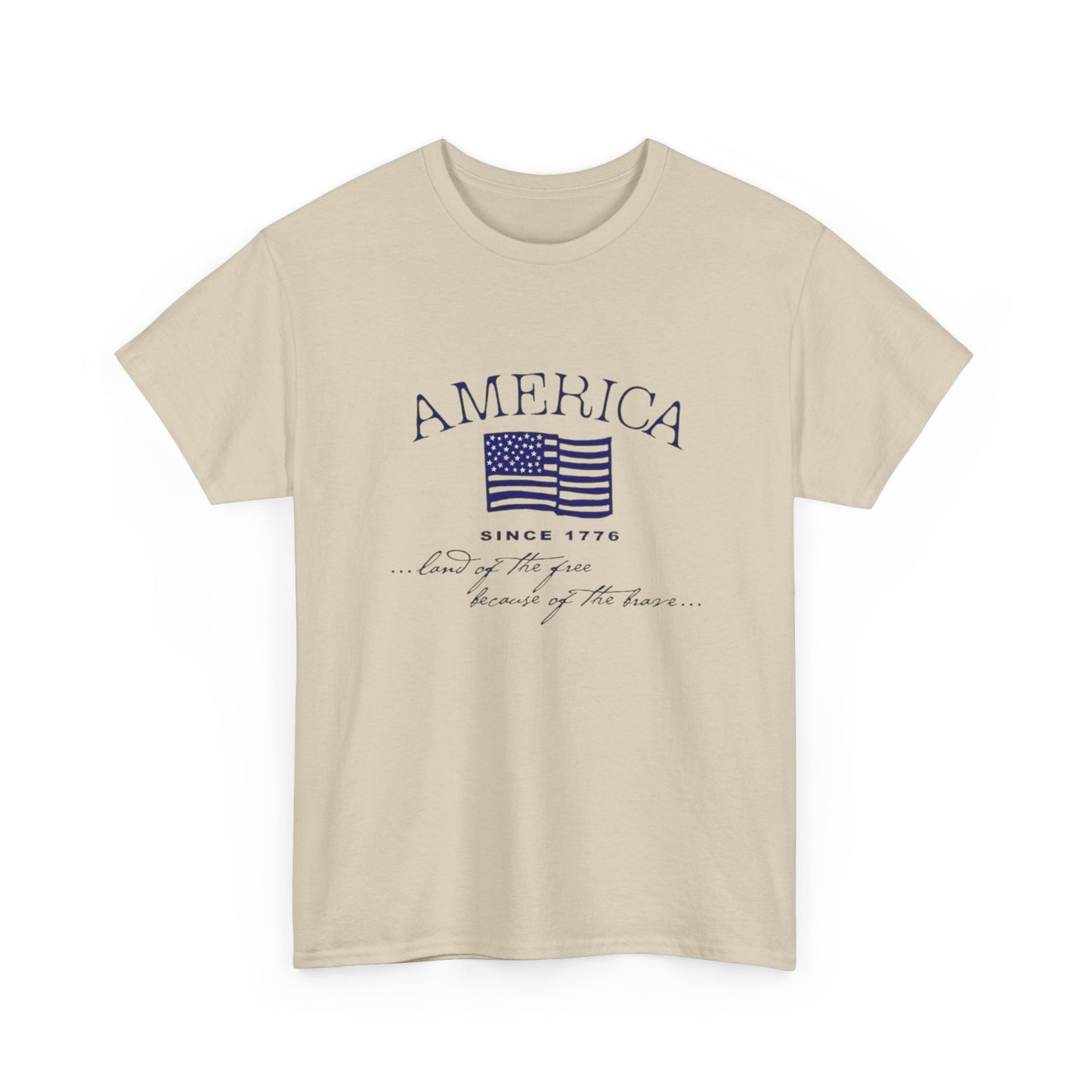 America Land Of The Free Graphic T Shirt ADULT NEW