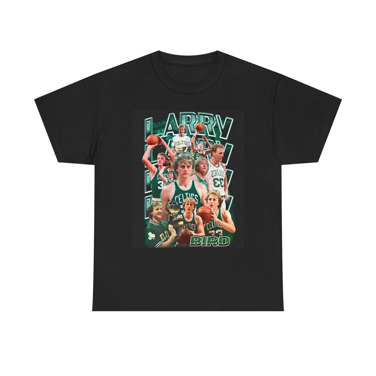 Larry Bird Graphic T Shirt Vintage Boston Celtics Retro Unisex Heavy Cotton Tee