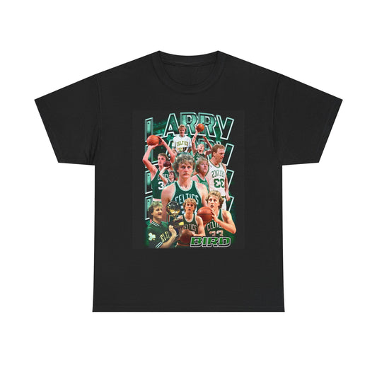 Larry Bird Graphic T Shirt Vintage Boston Celtics Retro Unisex Heavy Cotton Tee