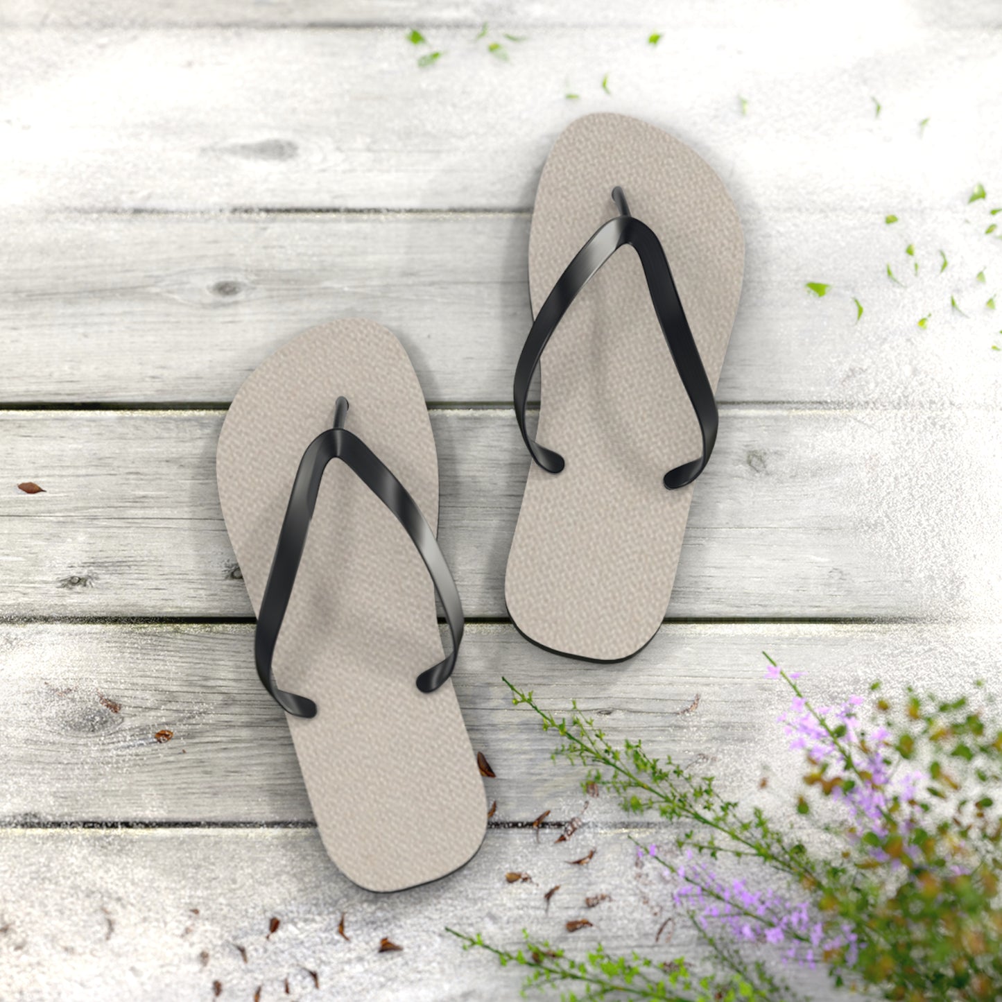 Tan Gray Flip Flops, Sandals Slides, Summer Footwear, Brand New