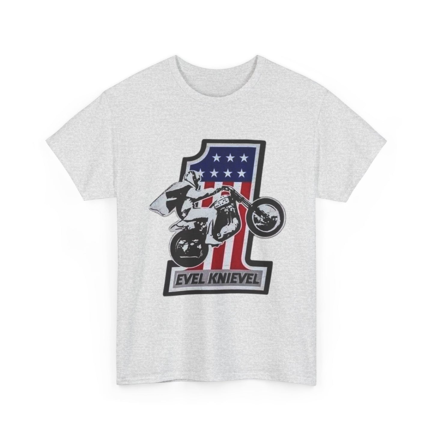 Evel Knievel Motorcycles Graphic T-Shirt Unisex Heavy Cotton Tee GIFT NEW