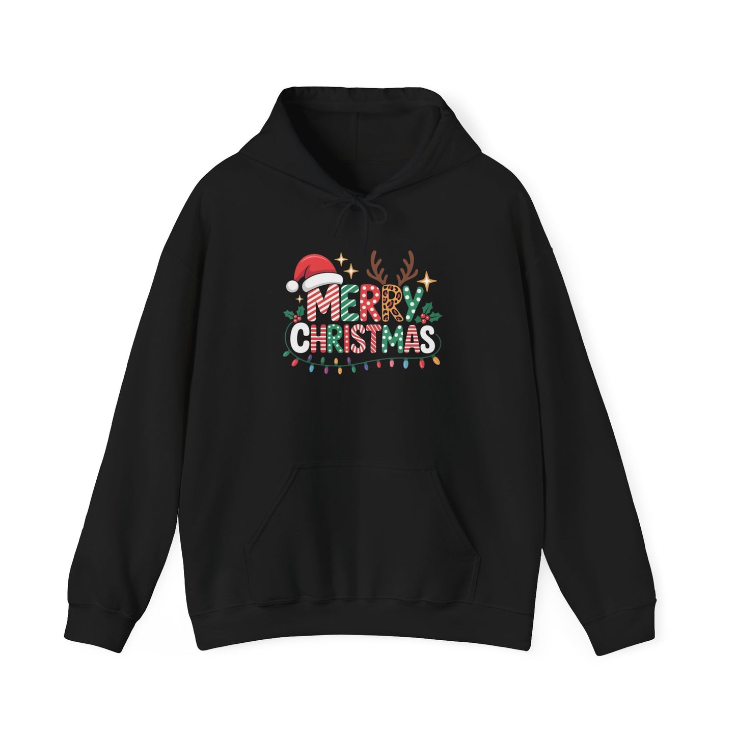 Merry Christmas Graphic Hoodie Unisex Heavy Blend™ Hooded Sweatshirt