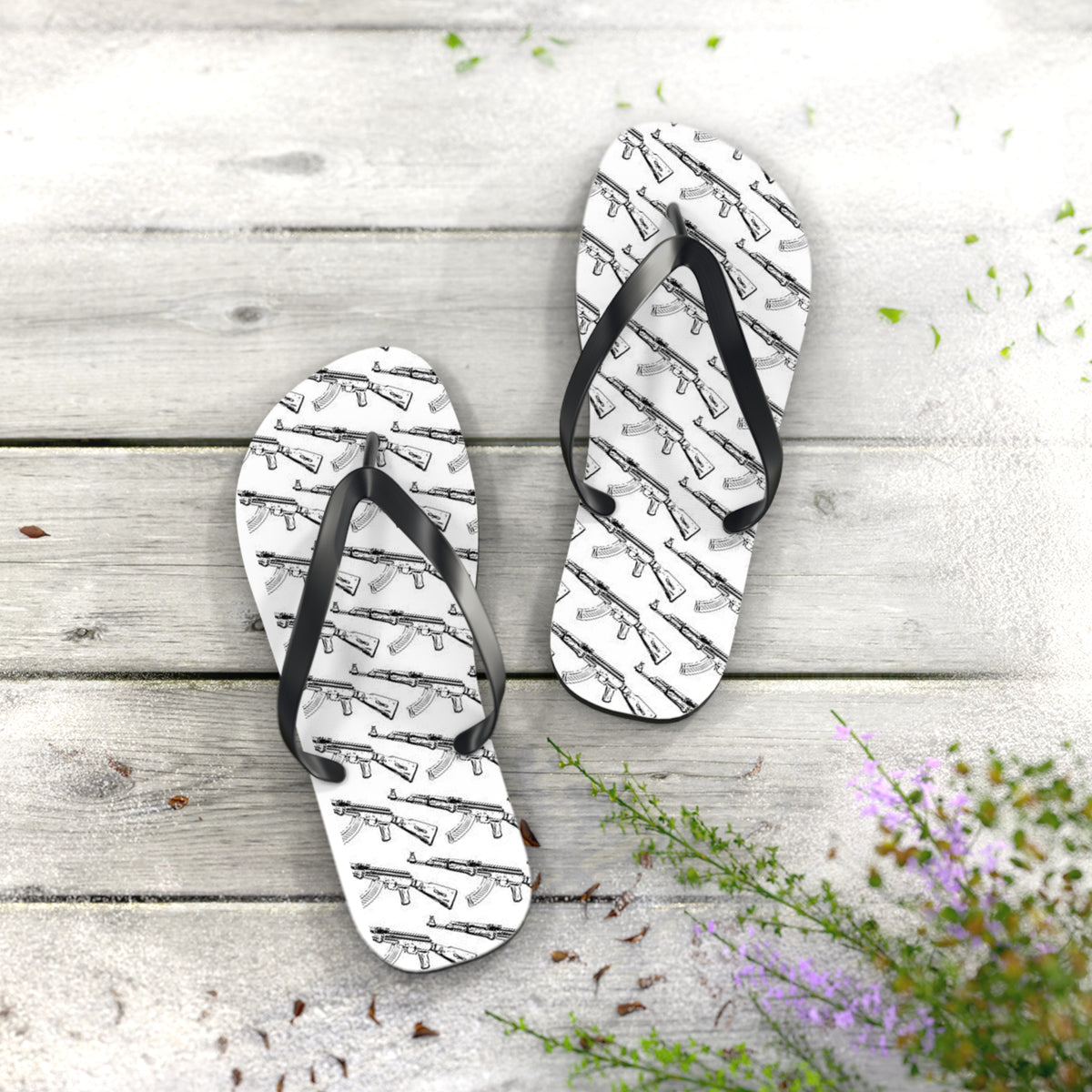WAVES And SUN Co Sandals AK 47 - Flip Flops -Slides Summer Beach BRAND NEW