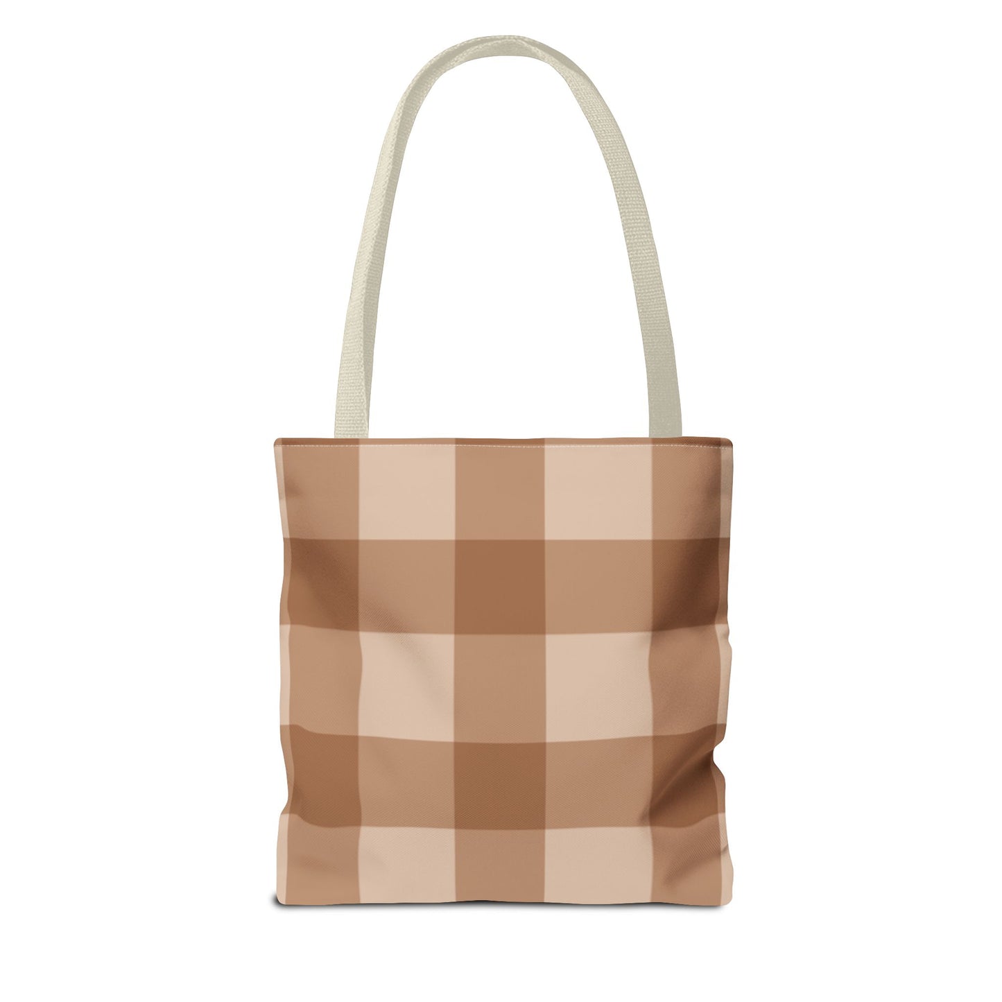 Brown Checkered All Over Print BRAND NEW Purse - Pocketbook - Travel Tote Bag