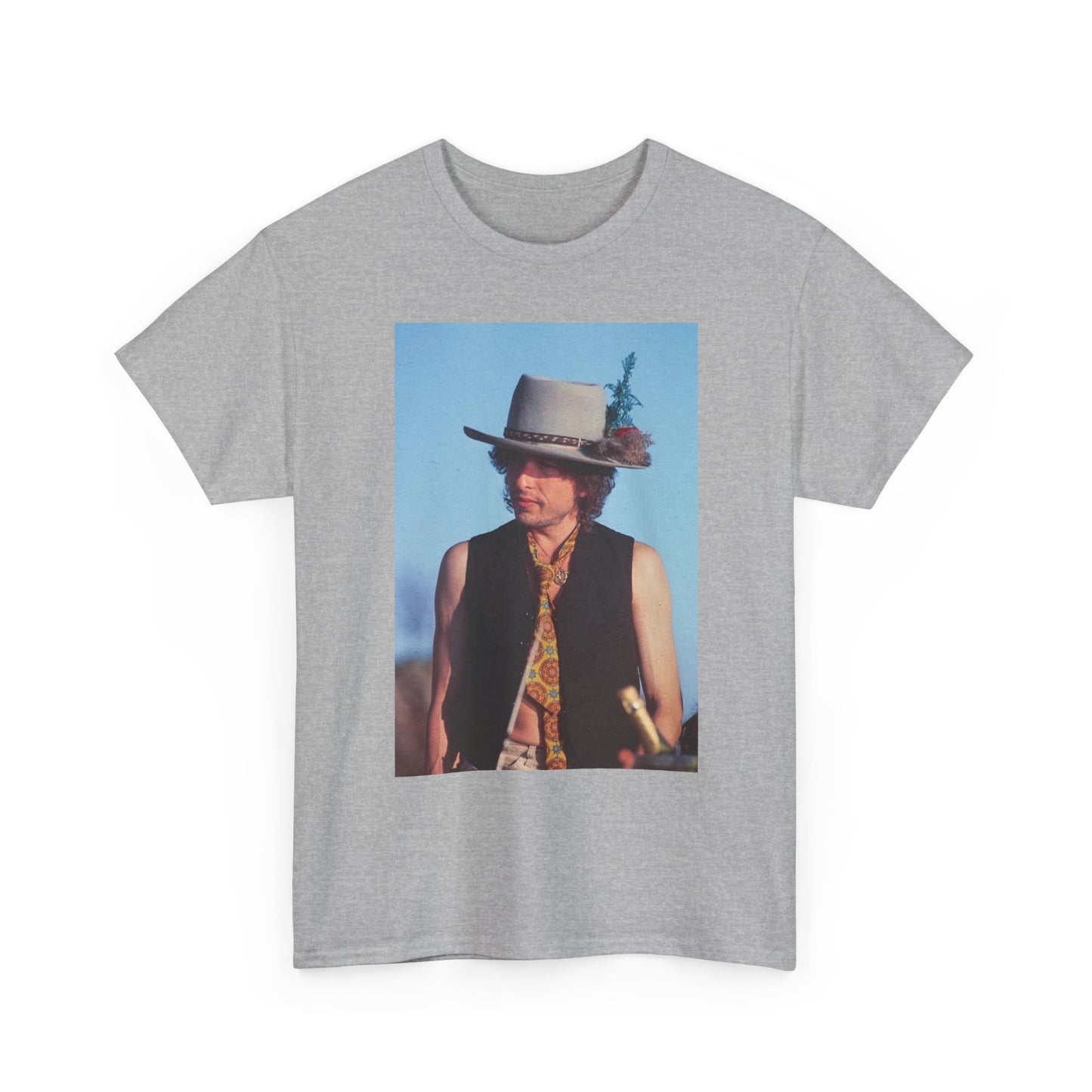 Bob Dylan Graphic T Shirt Vintage Photo Blue Grass Rock Unisex Heavy Cotton Tee