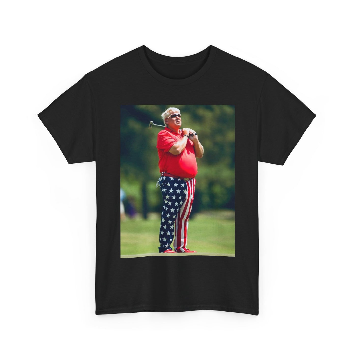 John Daly Tshirt Golf American Flag Masters Tiger woods Unisex Heavy Cotton Tee