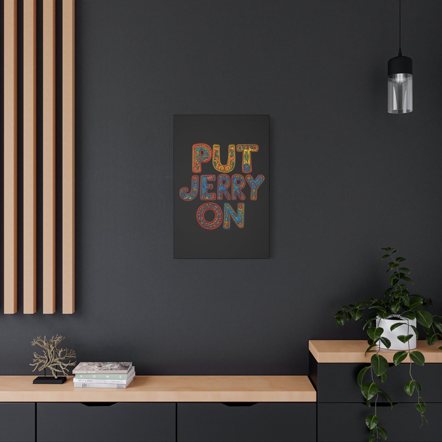 Jerry Garcia Painting Grateful Dead Matte Canvas, Stretched, 1.25"