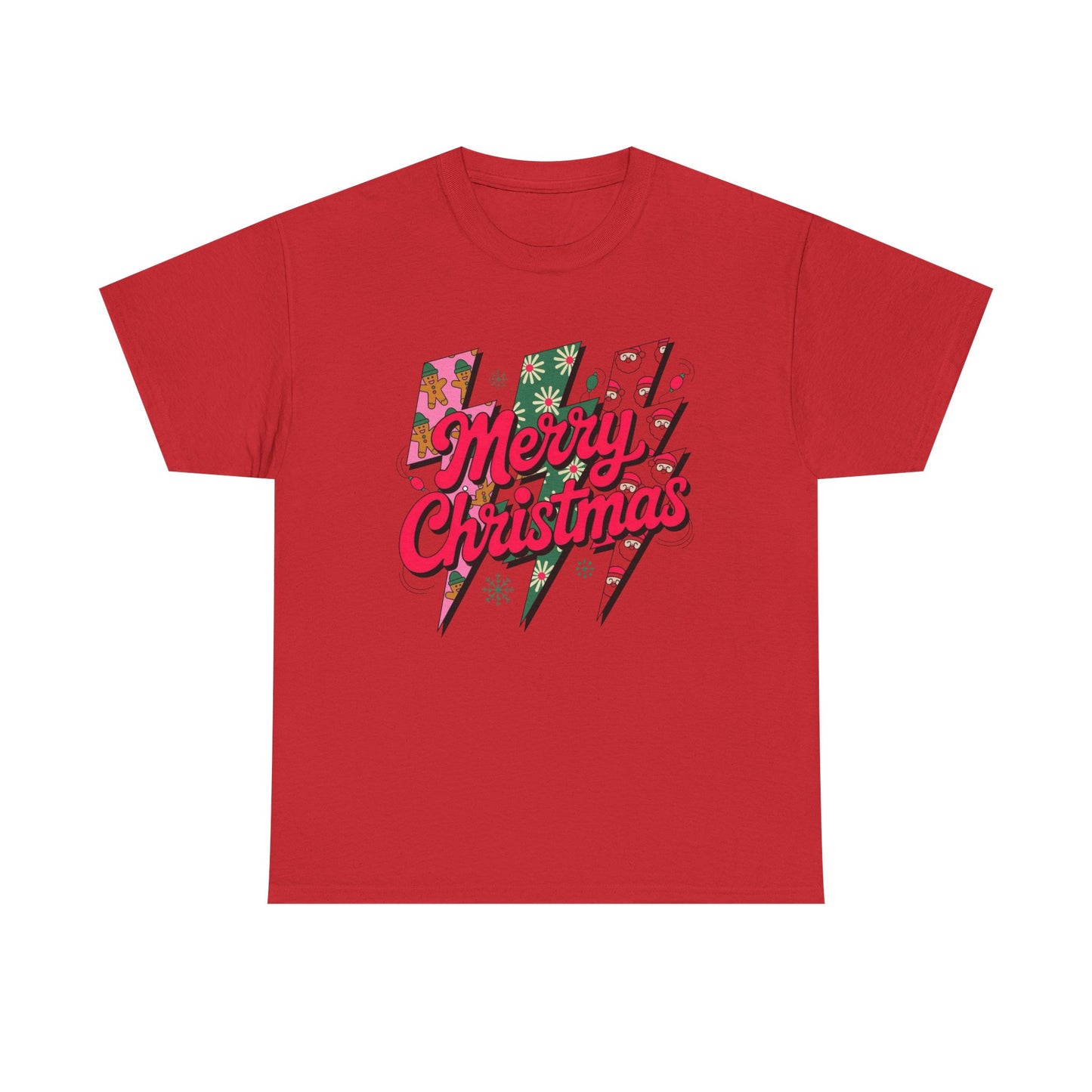 Christmas Lighting Bolts Graphic T Shirt NEW ADULT