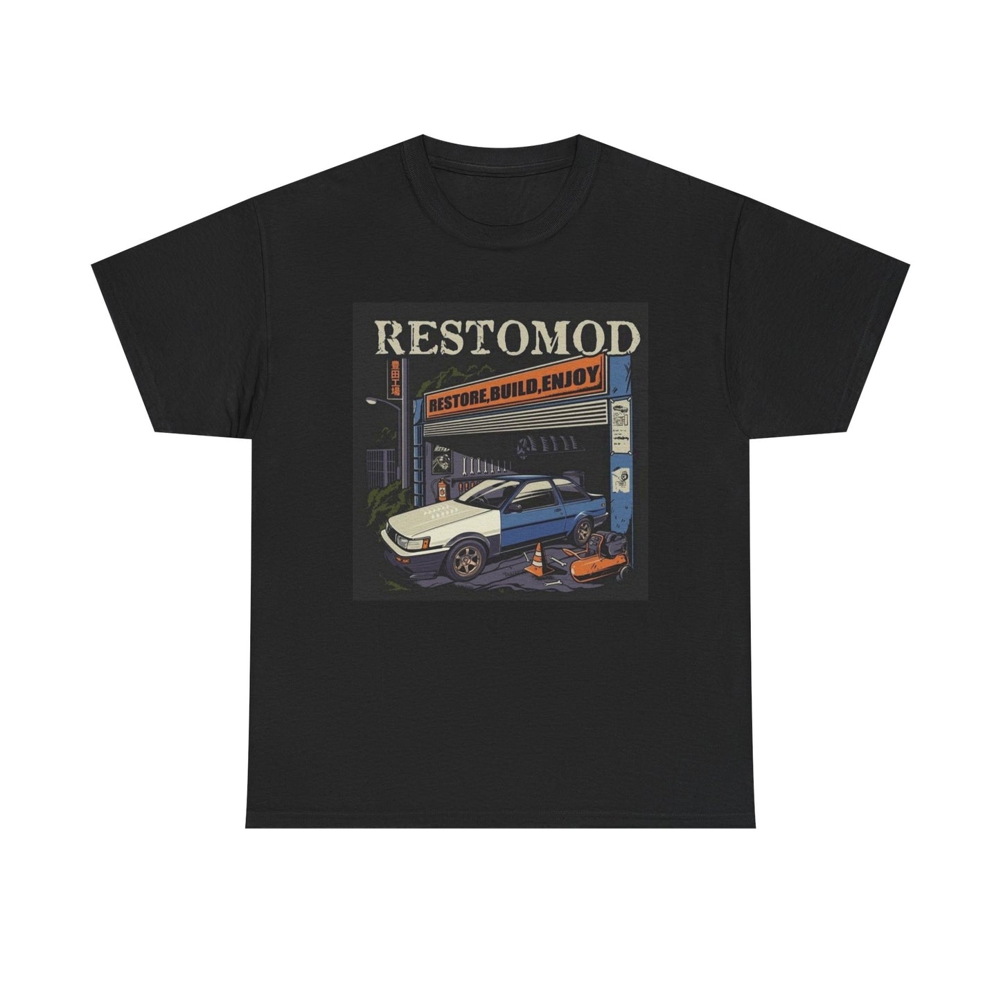 Restomod Tuner JDM Drifting Graphic T Shirt Unisex Heavy Cotton Tee Gift Vintage