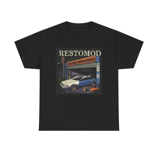 Restomod Tuner JDM Drifting Graphic T Shirt Unisex Heavy Cotton Tee Gift Vintage