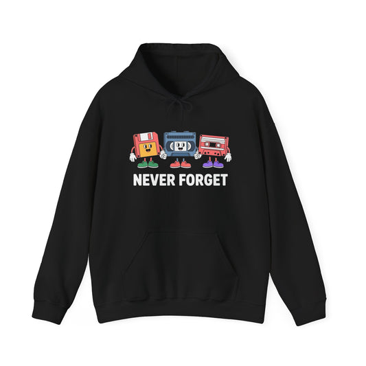 Vintage Electronics Funny Never Forget Graphic Hoodie Heavy  Hooded Sweatshirt