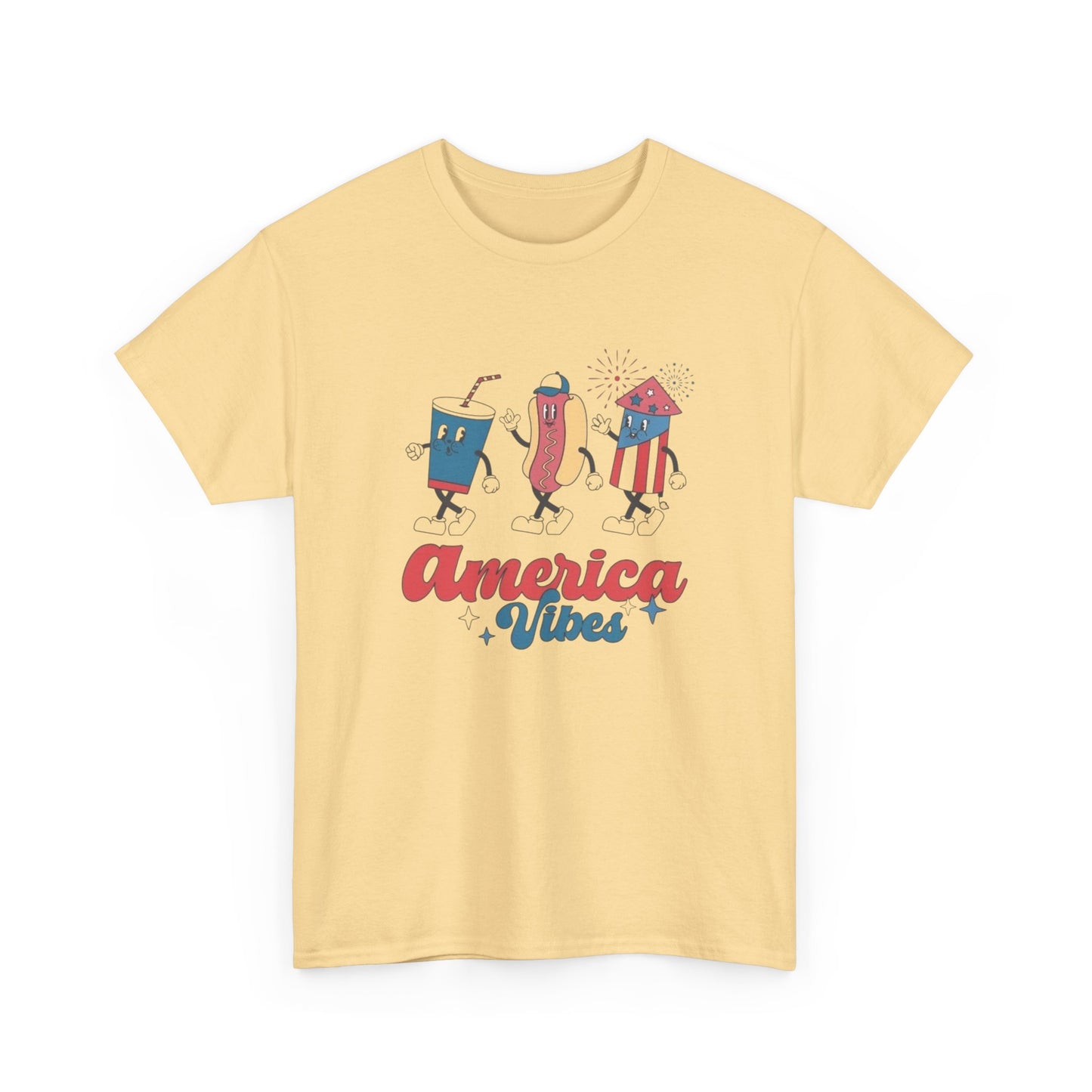 America Vibes BBQ Graphic T Shirt ADULT NEW