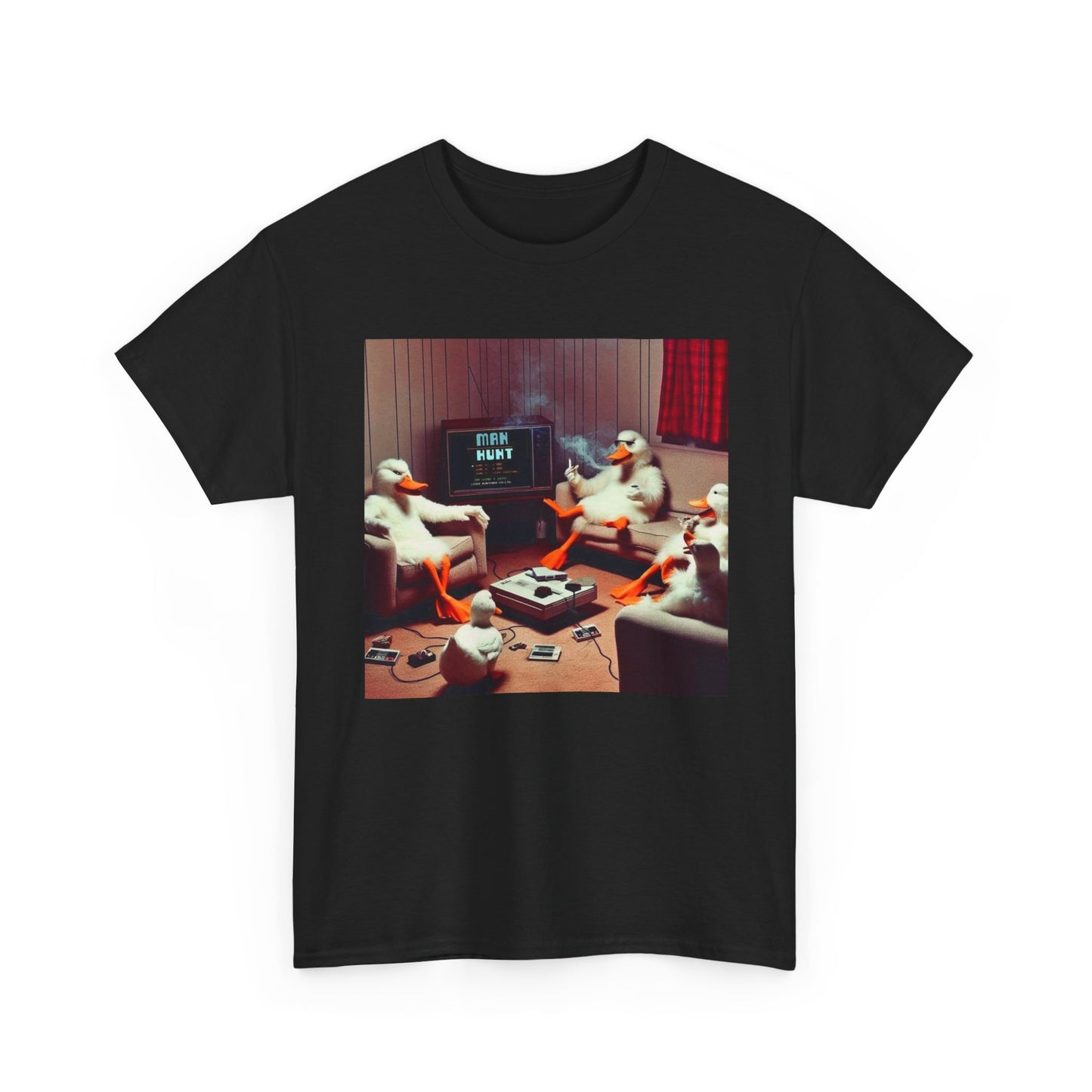 Duck Hunt Hilarious Game Jokes Graphic T Shirt Unisex Heavy Cotton Tee Gift New