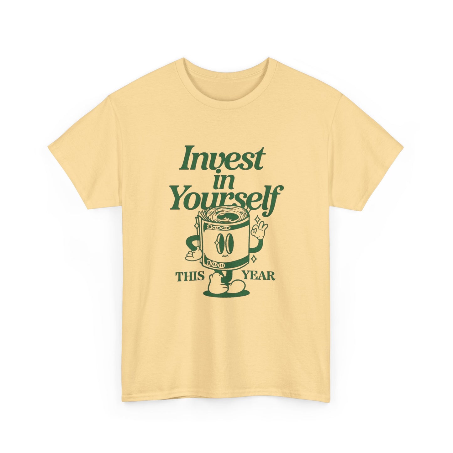 Invest In Yourself This Year Graphic T Shirt NEW Unisex Heavy Cotton Tee