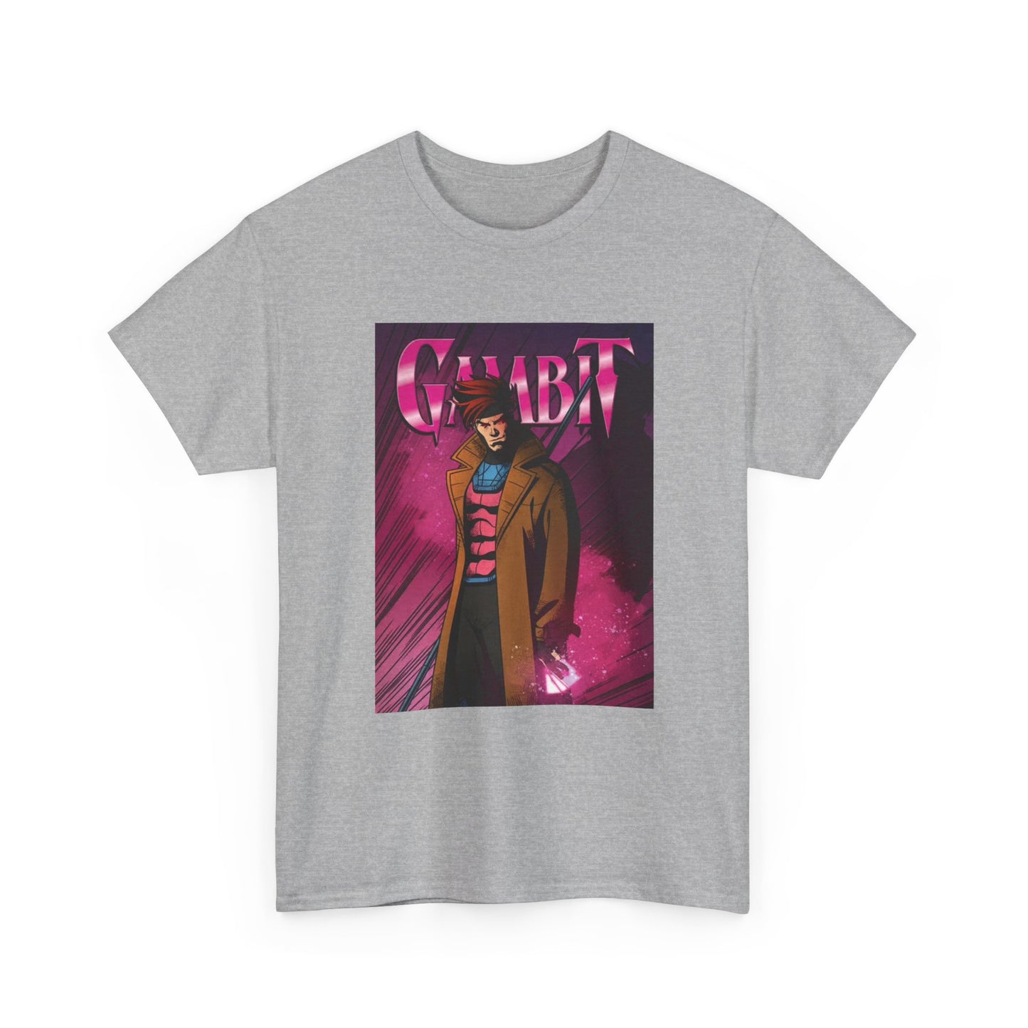 Gambit Tshirt Vintage Anime Cartoon Graphic Neon Unisex Heavy Cotton Tee