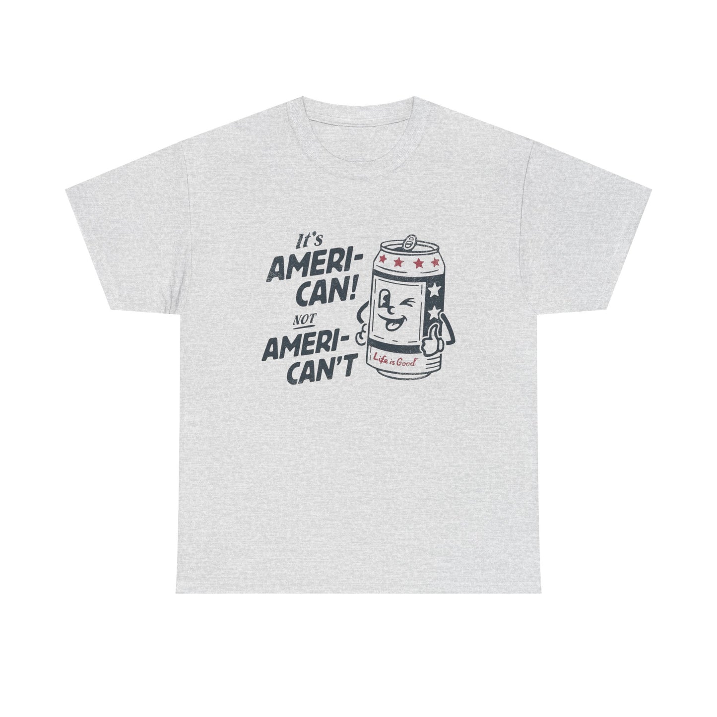 American Funny Beer Can Graphic T Shirt NEW GIFT Unisex Heavy Cotton Tee