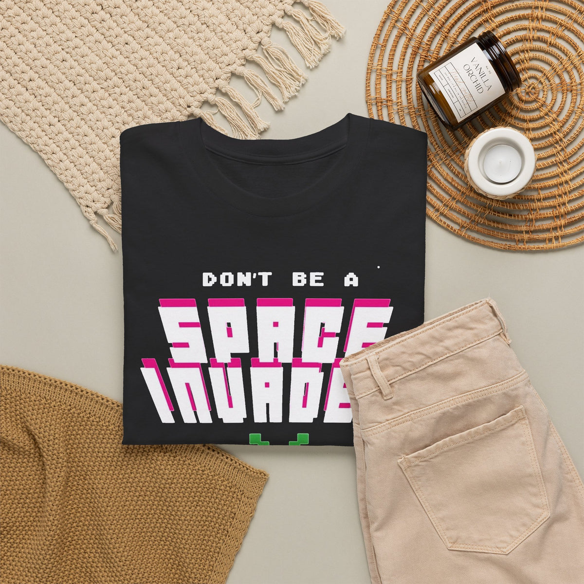 Space Invaders Retro Gaming Alien Graphic T-Shirt Men's Tee