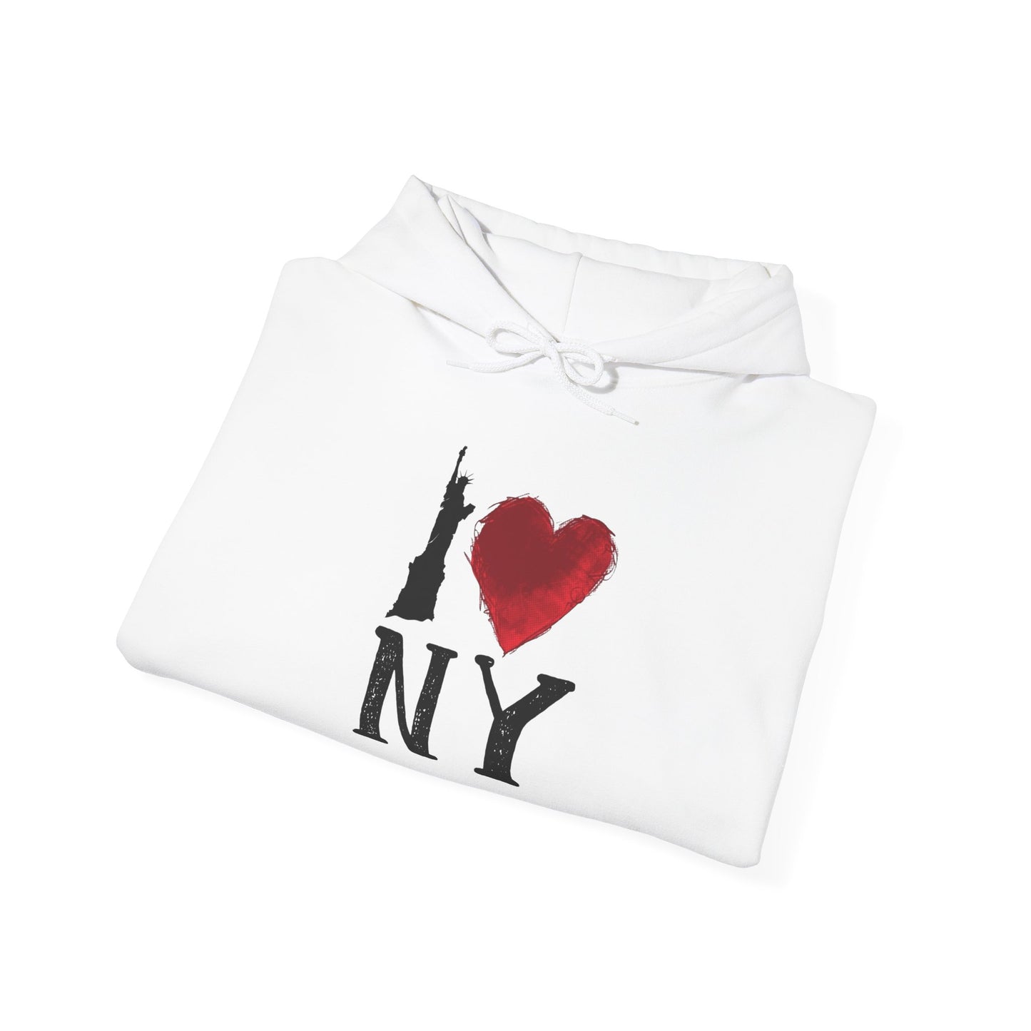 I Love New York Graphic Hoodie Unisex Heavy Blend™ Hooded Sweatshirt