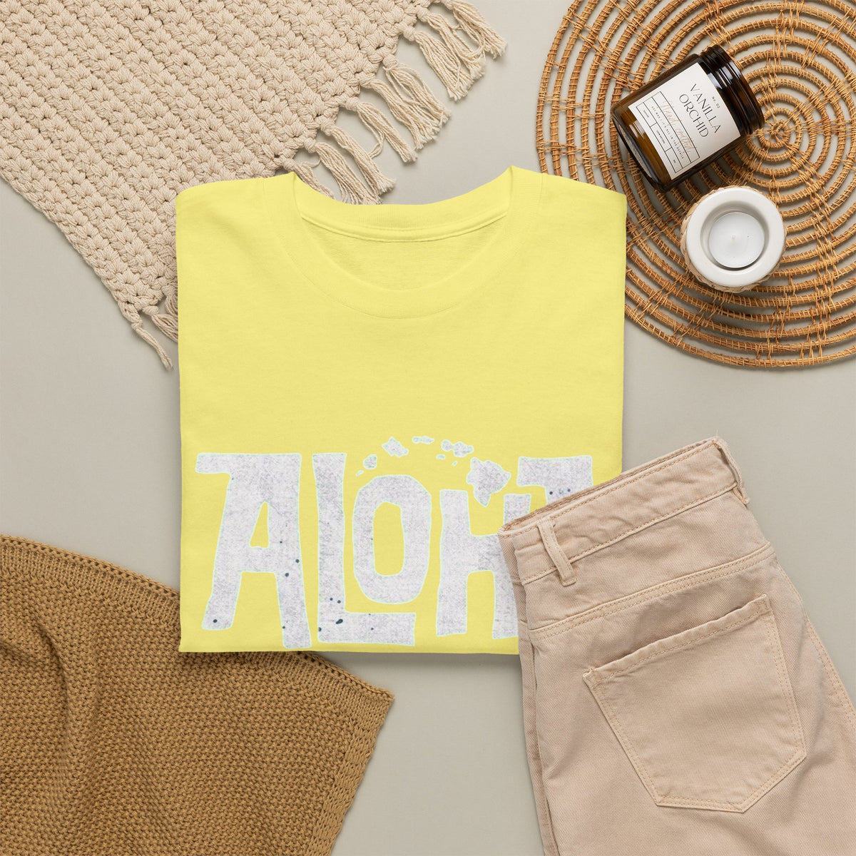 Aloha Tropical Graphic T Shirt Men's NEW Classic Travel Heavy Cotton Tee
