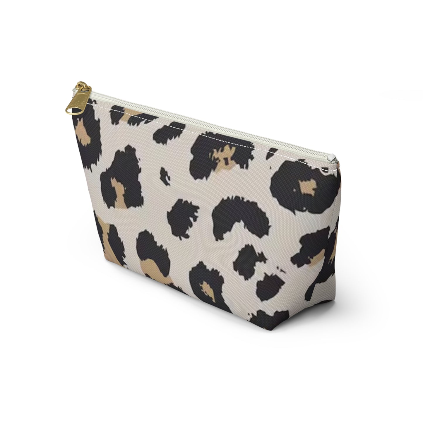 Leppard Print Animal FOUX Travel Bag Multi ColorAccessory Pouch w T-bottom