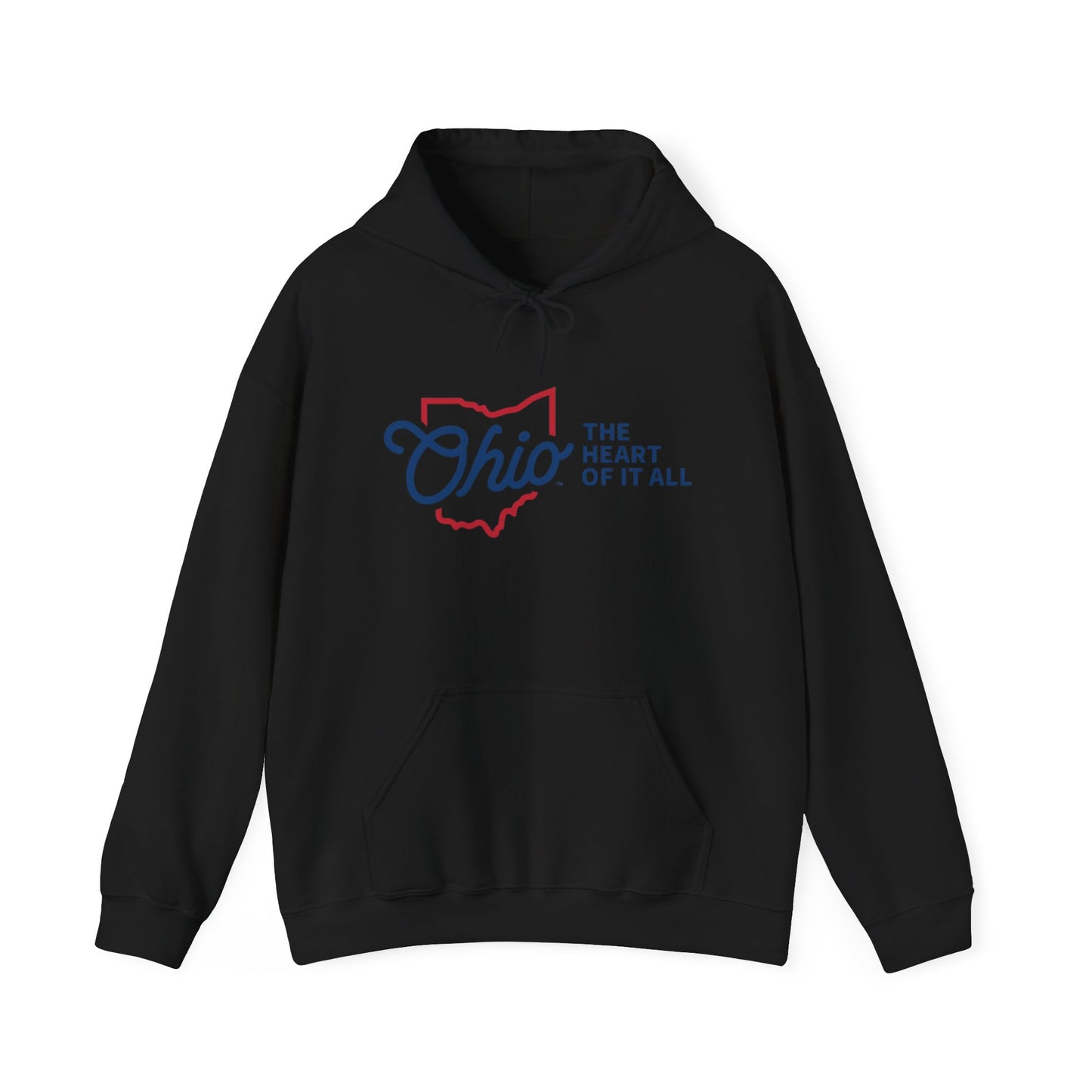 Ohio The Heart Of It All Graphic Hoodie Unisex Heavy Blend™ Hooded Sweatshirt