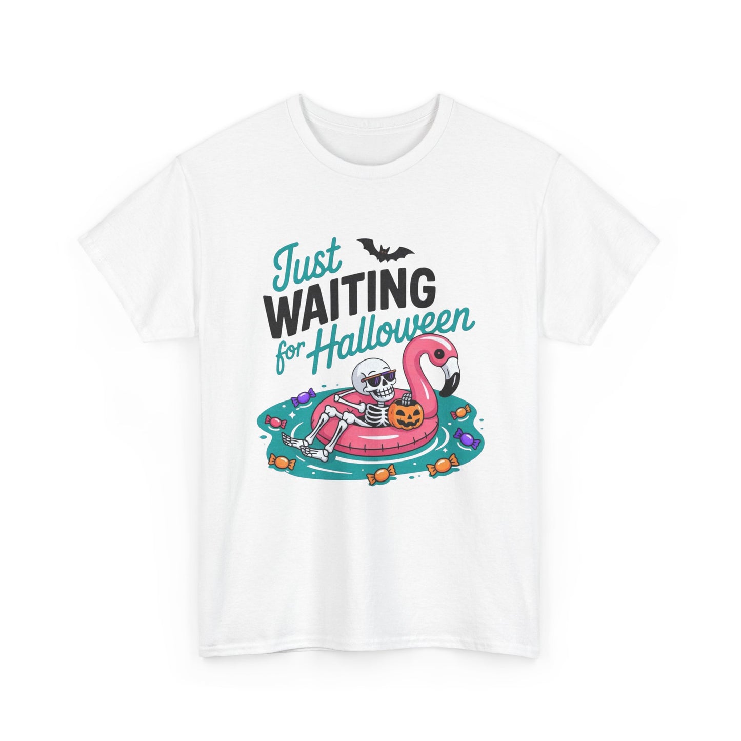 Just Waiting For Halloween Graphic T-Shirt Men's Women's Heavy Cotton NEW GIFT