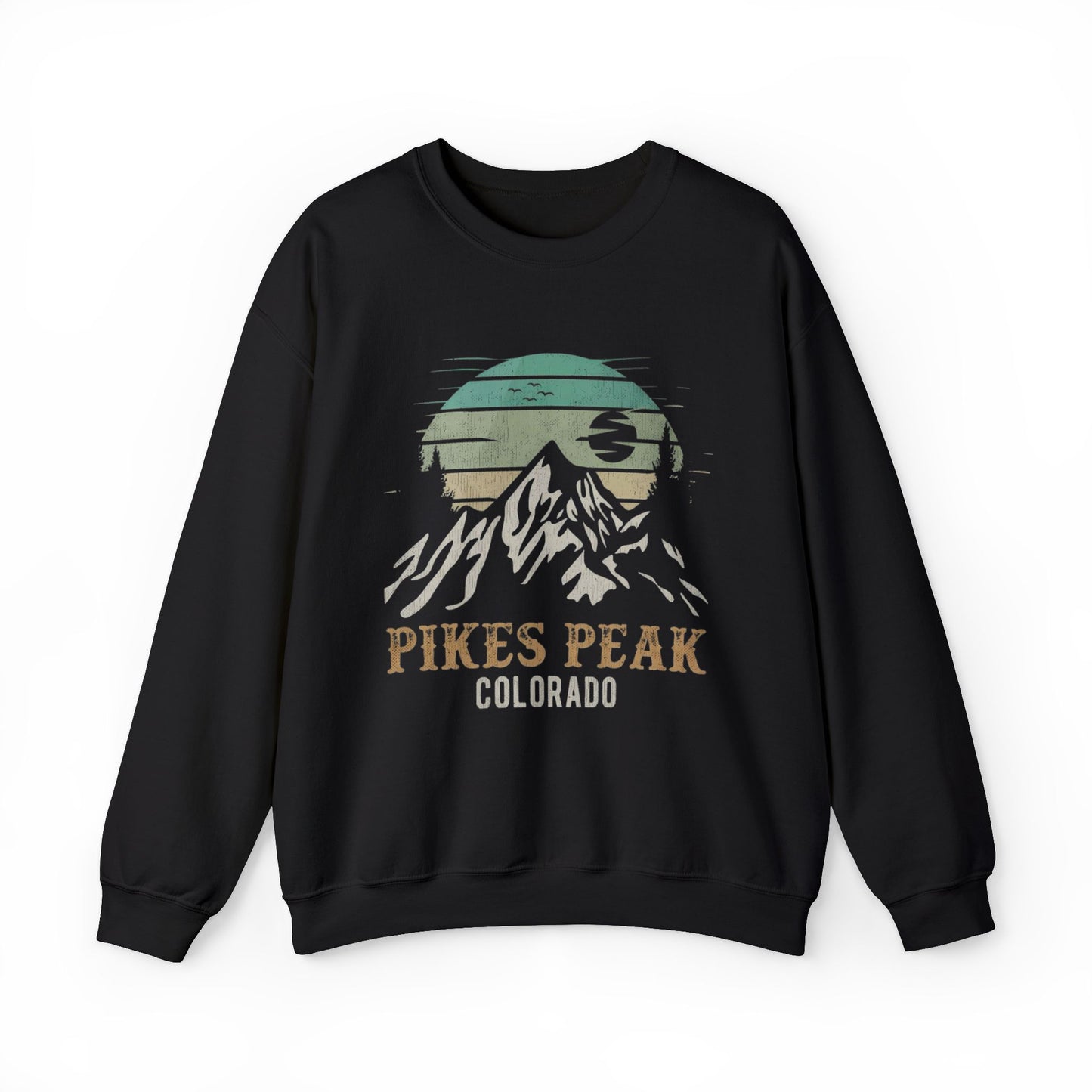 Pikes Peak Colorado Retro Sweatshirt Men's Adult Crewneck