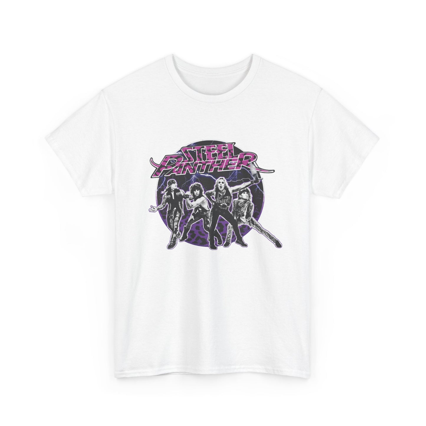 Steel Panther Tshirt Retro Rock Band Merch Metal Unisex Heavy Cotton Tee