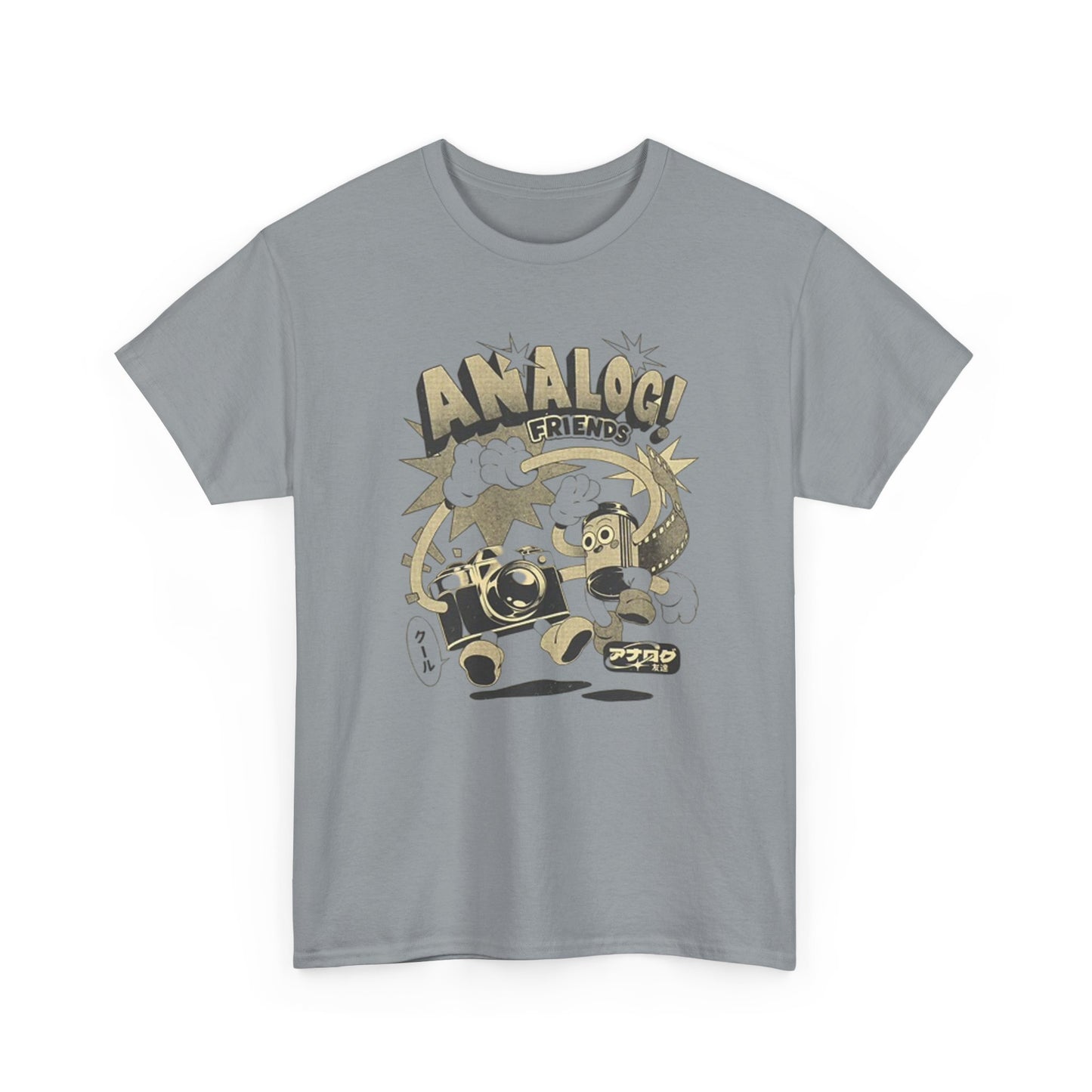 Analog Friends T Shirt Retro Photo Unisex Heavy Cotton Tee