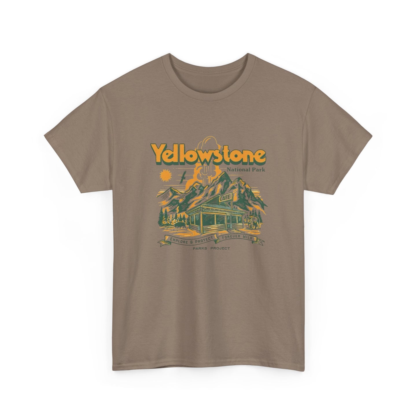 Yellowstone National Park Project Graphic T Shirt Unisex Heavy Cotton Tee