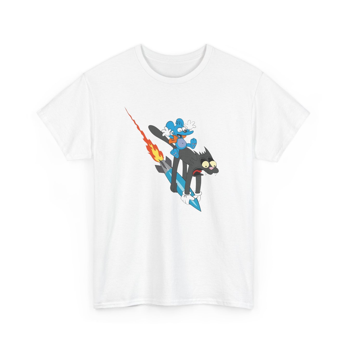Itchy And Scratchy Funny Graphic T-Shirt Comfy Cotton Tee Brand NEW