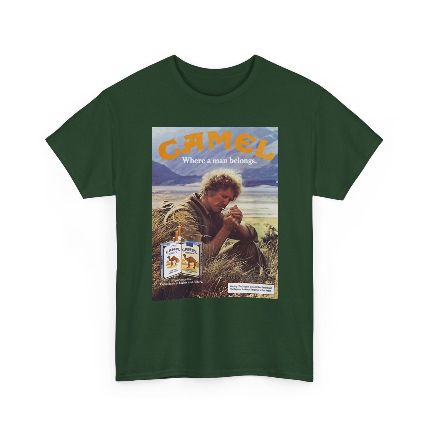 Joe Camel Cigarettes T-shirt Vintage Poster Retro Unisex Heavy Cotton Tee 1