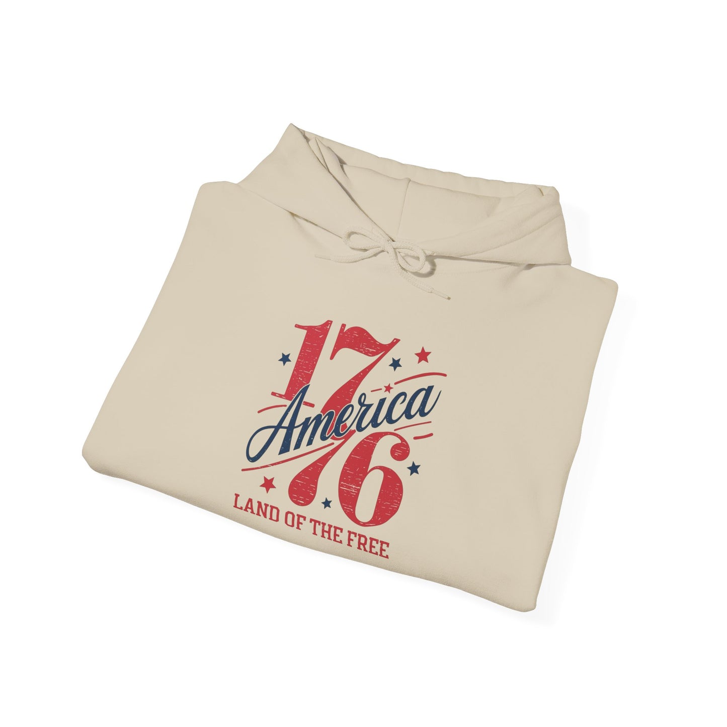 1776 America Land Of The Free Graphic Hoodie Heavy Blend™ NEW Sweatshirt