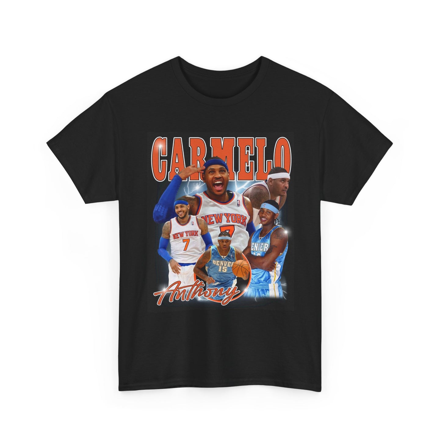 Carmelo Anthony Graphic T Shirt Vintage Basketball Retro Unisex Heavy Cotton Tee