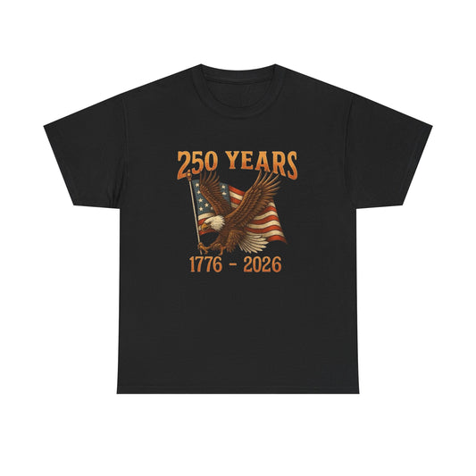 USA 250 Years Anniversary Graphic T Shirt Adult New Tee