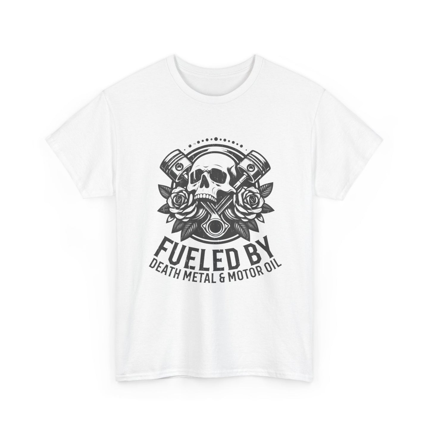 Death Metal And Motor Oil T Shirt Unisex Heavy Cotton Tee