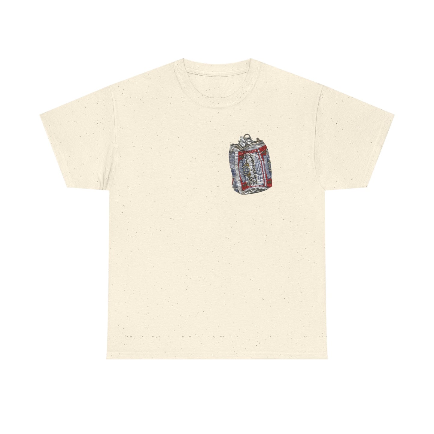 Crushed 90s Bud Can Vintage Nostalgic Beers Graphic T Shirt Unisex Heavy Cotton