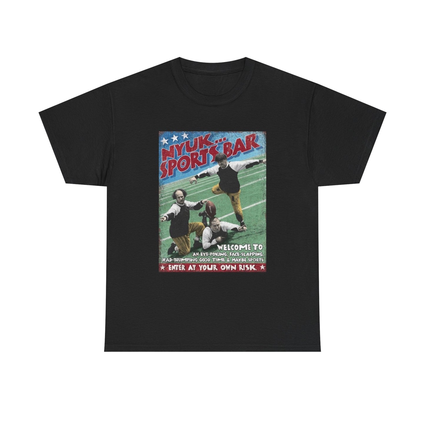 The Three Stooges Tshirt Vintage Poster Comedy Legends Unisex Heavy Cotton Tee