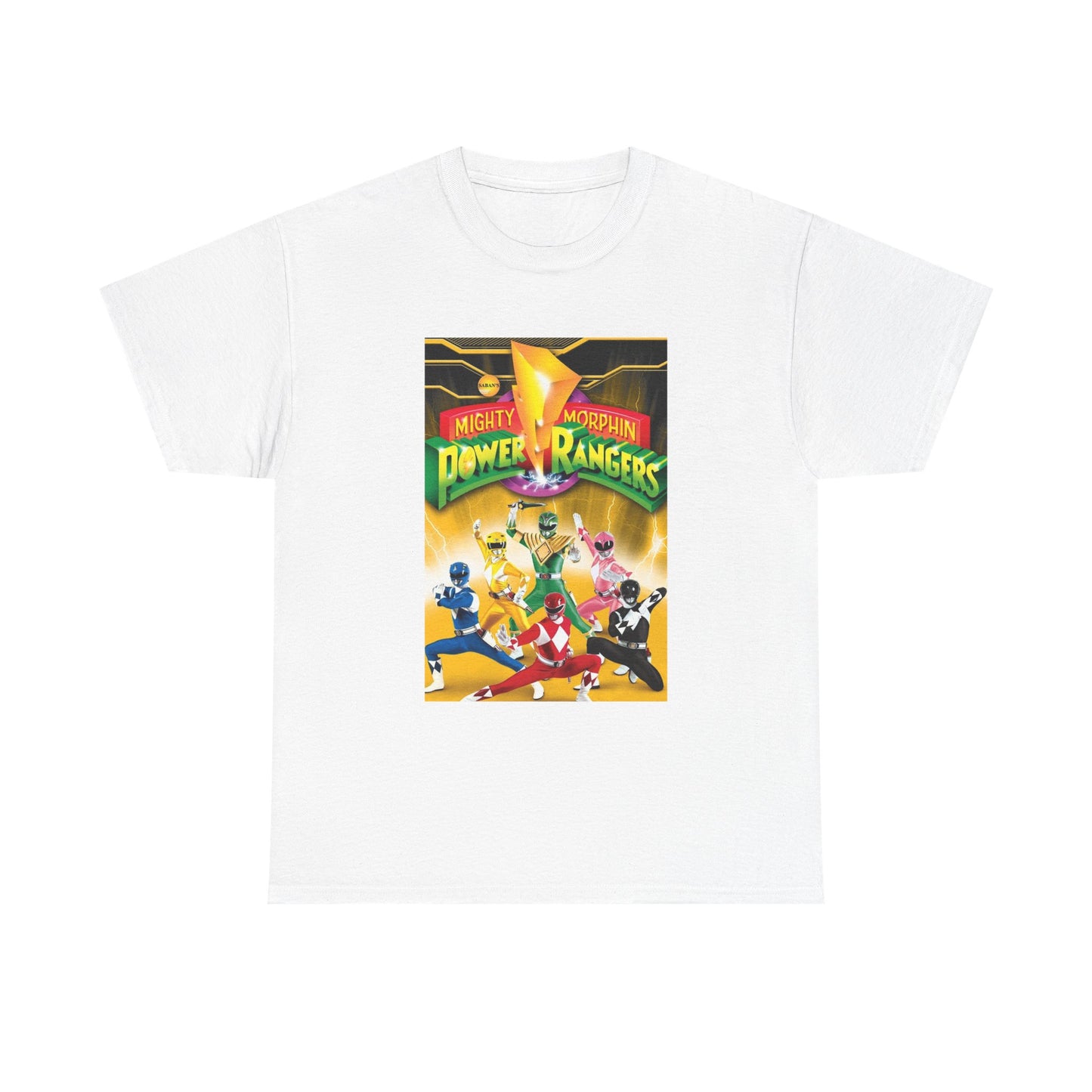 Power Rangers Tshirt Vintage 90s Kids Retro Tv Shows Unisex Heavy Cotton Poster