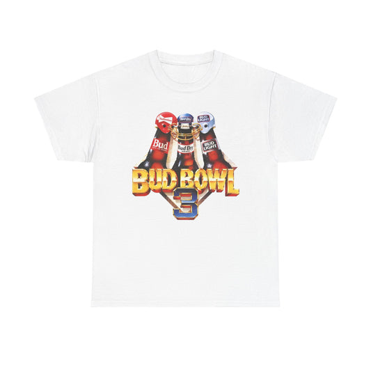 Bud Bowl Vintage Beer Graphic T-Shirt Unisex Heavy Cotton Tee Gift NEW