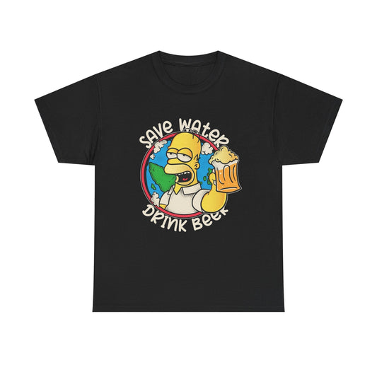 Save Water Drink Beer Graphic T Shirt NEW ADULT Tee