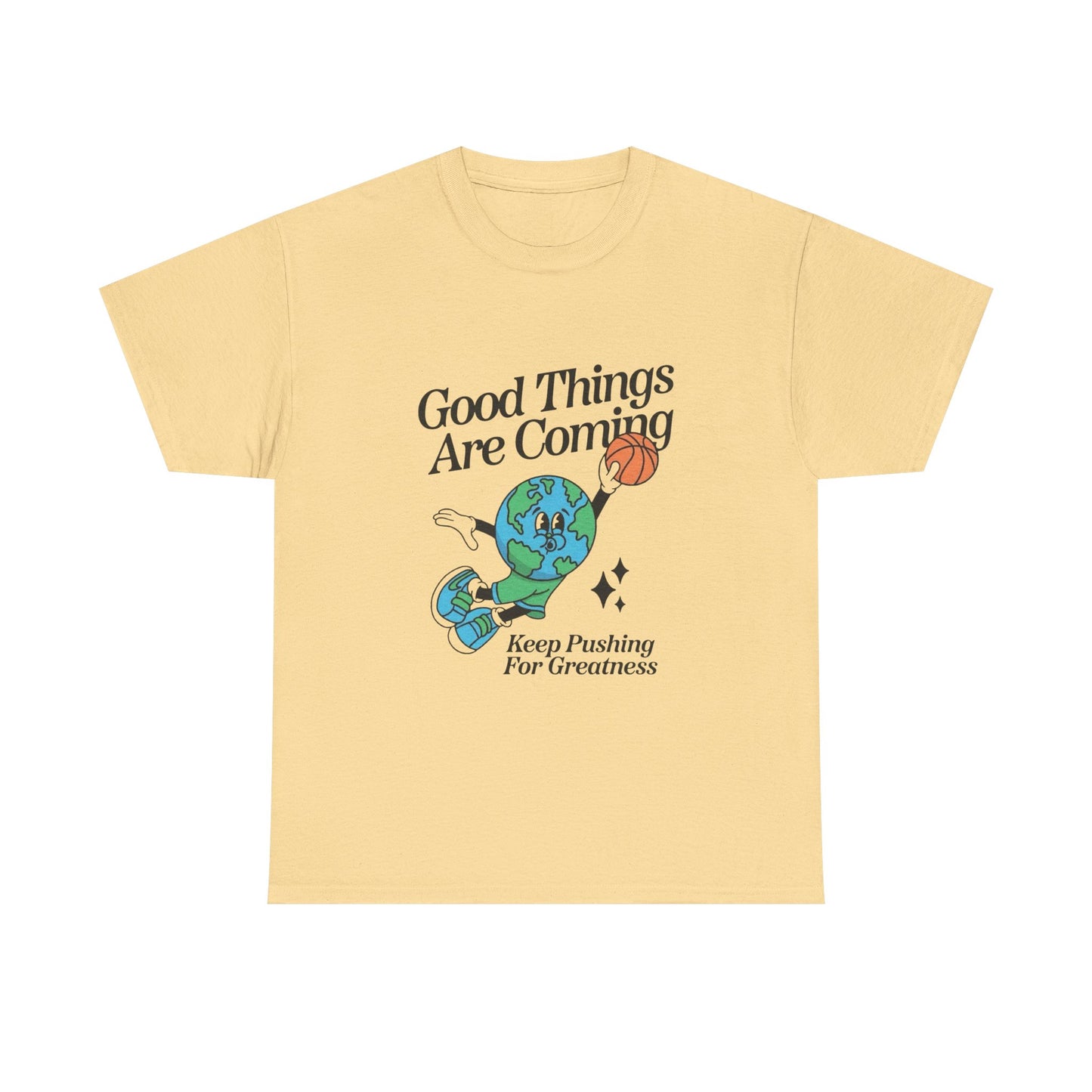 Good Things Are Coming Basketball Graphic T Shirt Unisex Heavy Cotton Tee